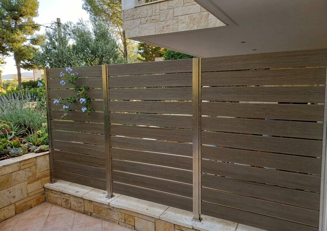 WPC σανίδα περίφραξης 12cm σε 7 αποχρώσεις
